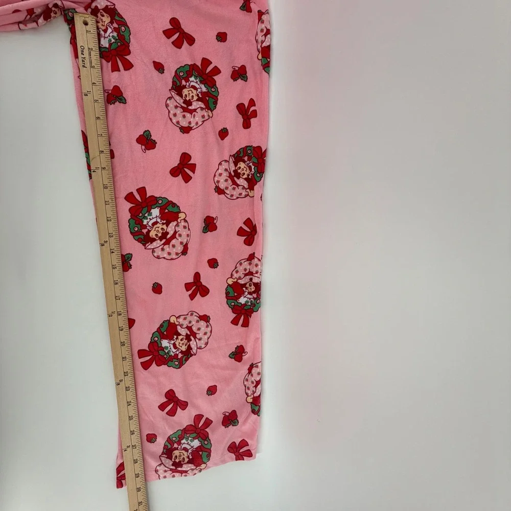 Strawberry Shortcake Pajama Pants Pink Fleece Kids Size XL‎